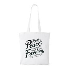 ZSONA DEKOR Peace in your heart - Bevásárló táska fehér kézitáska és bőrönd