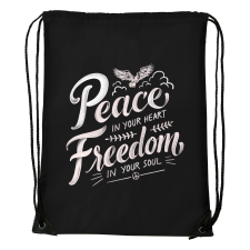 ZSONA DEKOR Peace in your heart - Sport táska fekete kézitáska és bőrönd