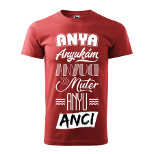 ZSONA DEKOR Póló Anya mintával - Terrakotta L méretben egyedi ajándék