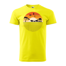 ZSONA DEKOR Póló Az elefántok legyenek veled mintával - Sárga S méretben egyedi ajándék