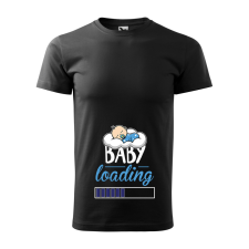 ZSONA DEKOR Póló Baby loading fiú mintával - Fekete S méretben egyedi ajándék