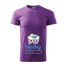 ZSONA DEKOR Póló Baby loading fiú mintával - Lila M méretben egyedi ajándék
