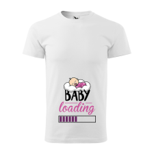 ZSONA DEKOR Póló Baby loading lány mintával - Fehér L méretben egyedi ajándék