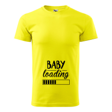 ZSONA DEKOR Póló Baby loading mintával - Sárga M méretben egyedi ajándék
