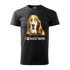 ZSONA DEKOR Póló Basset hound mintával - Fekete XXXL méretben egyedi ajándék