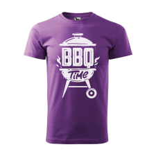 ZSONA DEKOR Póló BBQ time mintával - Lila XXL méretben v1 egyedi ajándék