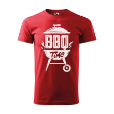 ZSONA DEKOR Póló BBQ time mintával - Piros XL méretben v1 egyedi ajándék