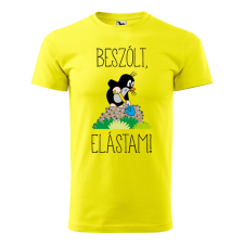 ZSONA DEKOR Póló Beszólt, elástam! mintával - Sárga S méretben egyedi ajándék