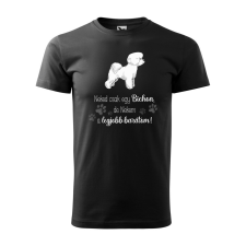 ZSONA DEKOR Póló Bichon mintával - Fekete XL méretben egyedi ajándék