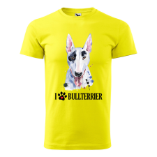 ZSONA DEKOR Póló Bullterrier mintával - Sárga S méretben v2 egyedi ajándék