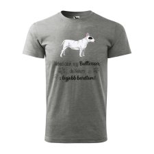 ZSONA DEKOR Póló Bullterrier mintával - Szürke M méretben v1 egyedi ajándék