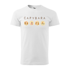 ZSONA DEKOR Póló Capybara mintával - Fehér XL méretben egyedi ajándék