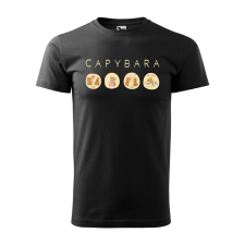 ZSONA DEKOR Póló Capybara mintával - Fekete XL méretben egyedi ajándék