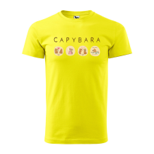 ZSONA DEKOR Póló Capybara mintával - Sárga S méretben egyedi ajándék