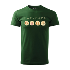 ZSONA DEKOR Póló Capybara mintával - Zöld XXL méretben egyedi ajándék