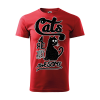 ZSONA DEKOR Póló Cats mintával - Piros XXXL méretben