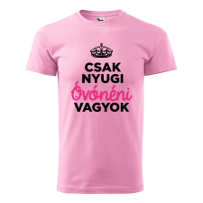ZSONA DEKOR Póló Csak nyugi óvónéni vagyok mintával - Rózsaszín XXL méretben egyedi ajándék