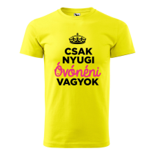 ZSONA DEKOR Póló Csak nyugi óvónéni vagyok mintával - Sárga XXXL méretben egyedi ajándék