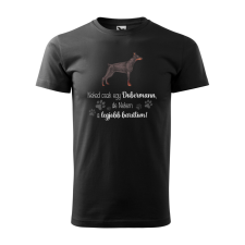 ZSONA DEKOR Póló Dobermann mintával - Fekete XXXL méretben egyedi ajándék