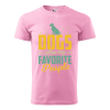 ZSONA DEKOR Póló Dogs are my favorite people mintával - Rózsaszín L méretben