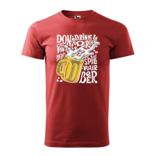 ZSONA DEKOR Póló Dont drink and drive mintával - Terrakotta L méretben egyedi ajándék