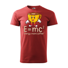 ZSONA DEKOR Póló Energy more coffee mintával - Terrakotta L méretben egyedi ajándék