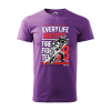 ZSONA DEKOR Póló Every life mintával - Lila XXL méretben