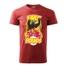 ZSONA DEKOR Póló Fake friends mintával - Terrakotta XXXL méretben egyedi ajándék