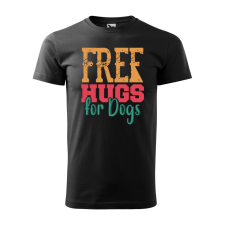 ZSONA DEKOR Póló Free hugs for dog mintával - Fekete XXXL méretben egyedi ajándék