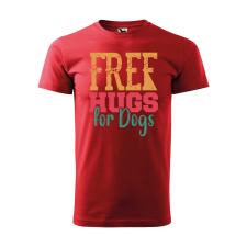 ZSONA DEKOR Póló Free hugs for dog mintával - Piros XXXL méretben egyedi ajándék