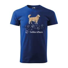 ZSONA DEKOR Póló Golden retriver mintával - Kék M méretben egyedi ajándék