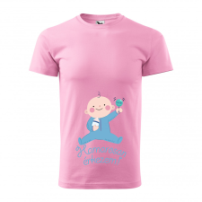 ZSONA DEKOR Póló Hamarosan érkezem fiú mintával - Rózsaszín XXL méretben egyedi ajándék