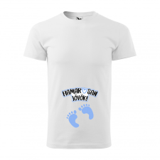 ZSONA DEKOR Póló Hamarosan jövök! Fiú mintával - Fehér XL méretben egyedi ajándék