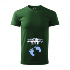 ZSONA DEKOR Póló Hamarosan jövök! Fiú mintával - Zöld S méretben egyedi ajándék