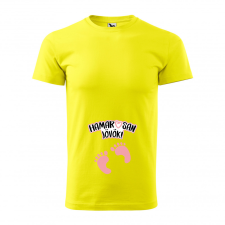 ZSONA DEKOR Póló Hamarosan jövök! Lány mintával - Sárga XXXL méretben egyedi ajándék