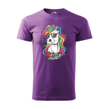 ZSONA DEKOR Póló Hipster unicorn mintával - Lila XXXL méretben egyedi ajándék
