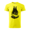 ZSONA DEKOR Póló Horgász és a medve mintával - Sárga S méretben