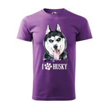 ZSONA DEKOR Póló Husky mintával - Lila XXXL méretben egyedi ajándék