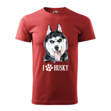 ZSONA DEKOR Póló Husky mintával - Terrakotta M méretben egyedi ajándék