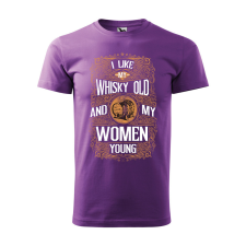 ZSONA DEKOR Póló I like my whisky mintával - Lila XXXL méretben egyedi ajándék