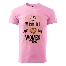 ZSONA DEKOR Póló I like my whisky mintával - Rózsaszín XL méretben egyedi ajándék
