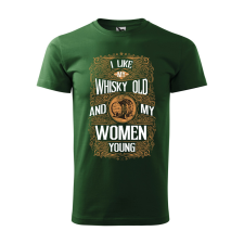 ZSONA DEKOR Póló I like my whisky mintával - Zöld S méretben egyedi ajándék