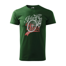 ZSONA DEKOR Póló I love to my bike mintával - Zöld L méretben egyedi ajándék