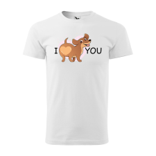 ZSONA DEKOR Póló I love you mintával - Fehér XXXL méretben v1 egyedi ajándék