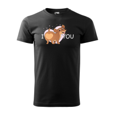 ZSONA DEKOR Póló I love you mintával - Fekete XL méretben egyedi ajándék