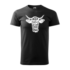 ZSONA DEKOR Póló Keep calm and love cows mintával - Fekete XL méretben egyedi ajándék