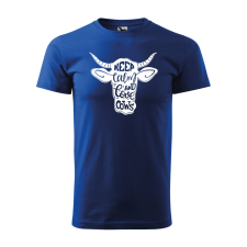 ZSONA DEKOR Póló Keep calm and love cows mintával - Kék S méretben egyedi ajándék