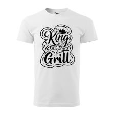 ZSONA DEKOR Póló King of the grill mintával - Fehér M méretben egyedi ajándék