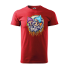 ZSONA DEKOR Póló Koponya gombákkal mintával - Piros XL méretben