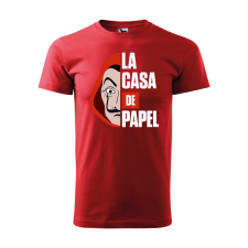 ZSONA DEKOR Póló La casa de papel mintával - Piros XXXL méretben egyedi ajándék